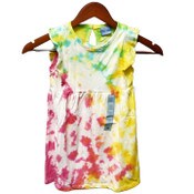 Wholesale - 4-6X GIRL TIE DYE JERSEY RUFFLE SLEEVE DRESS 4-ASST SIZE C/P 24